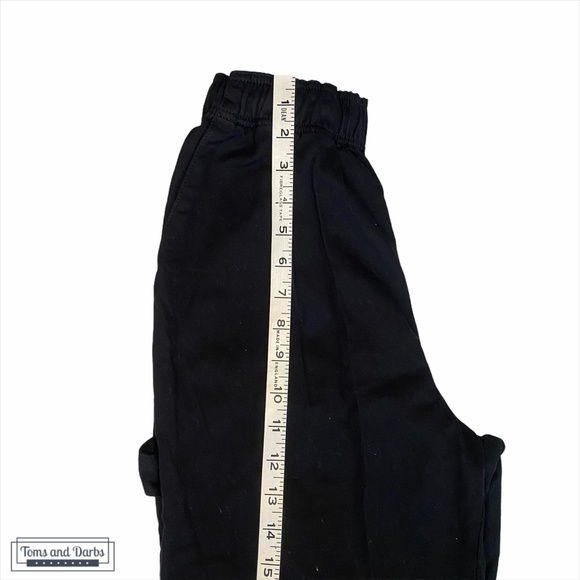 Topshop High Waisted Wide Leg Cargo Pant with Pockets - Black - Picture 11 of 14